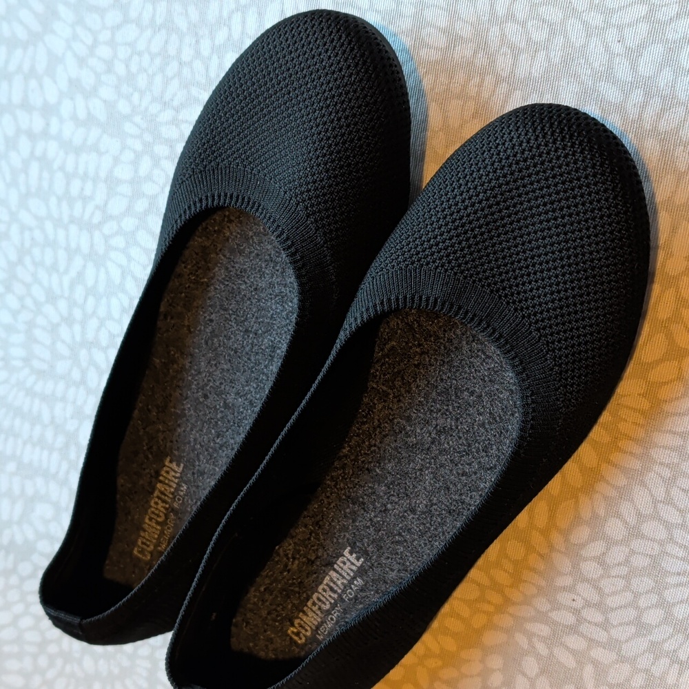 Comfortaire Memory Foam Women's Black Flats Size 9M